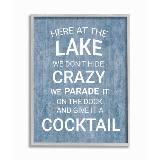 Stupell Industries Crazy Funny Lake Party Framed Wall Art